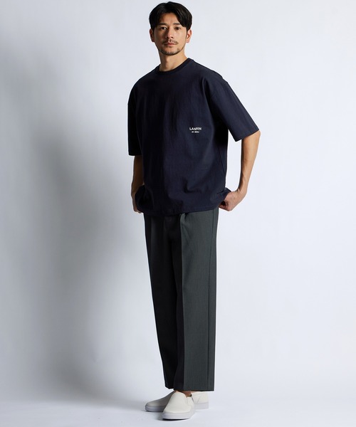 LANVIN en Bleu(ランバンオンブルー)の「8オンス オーバーサイズフィット Tシャツ(Tシャツ/カットソー・メンズ・ブラック/ブルーグレー/ネイビー/オフホワイト・46/52/50/48)」の6枚目の写真