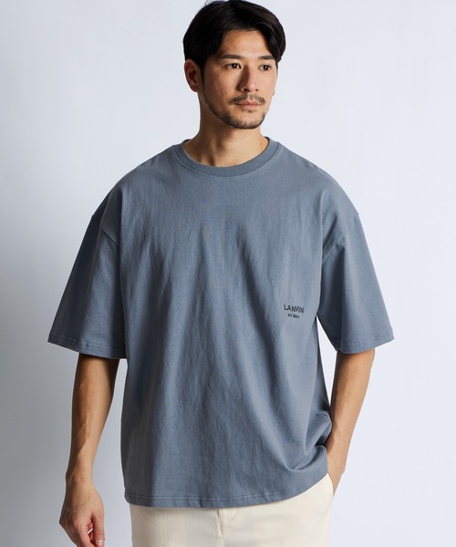 LANVIN en Bleu(ランバンオンブルー)の「8オンス オーバーサイズフィット Tシャツ(Tシャツ/カットソー・メンズ・ブラック/ブルーグレー/ネイビー/オフホワイト・46/52/50/48)」の9枚目の写真