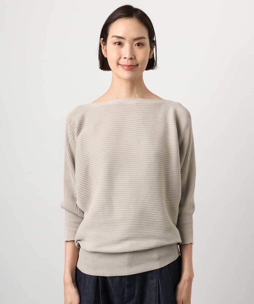 MICHEL KLEIN（ミッシェル・クラン）の「［定番人気］ホールガーメント(R)ドルマンスリーブニット（ニット/セーター・レディース・ミント/ライトピンク/ネイビー/アイボリー/ライトグレー/クリーム/ライラック/ベージュ・38）」の20枚目の写真