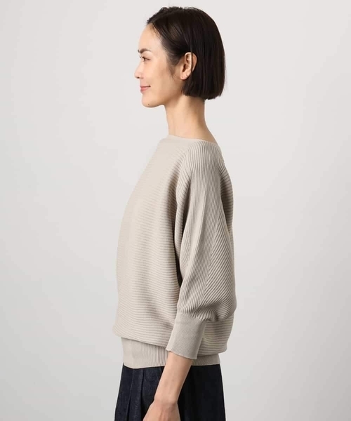 MICHEL KLEIN（ミッシェル・クラン）の「［定番人気］ホールガーメント(R)ドルマンスリーブニット（ニット/セーター・レディース・ミント/ライトピンク/ネイビー/アイボリー/ライトグレー/クリーム/ライラック/ベージュ・38）」の21枚目の写真