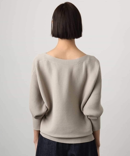 MICHEL KLEIN（ミッシェル・クラン）の「［定番人気］ホールガーメント(R)ドルマンスリーブニット（ニット/セーター・レディース・ミント/ライトピンク/ネイビー/アイボリー/ライトグレー/クリーム/ライラック/ベージュ・38）」の22枚目の写真