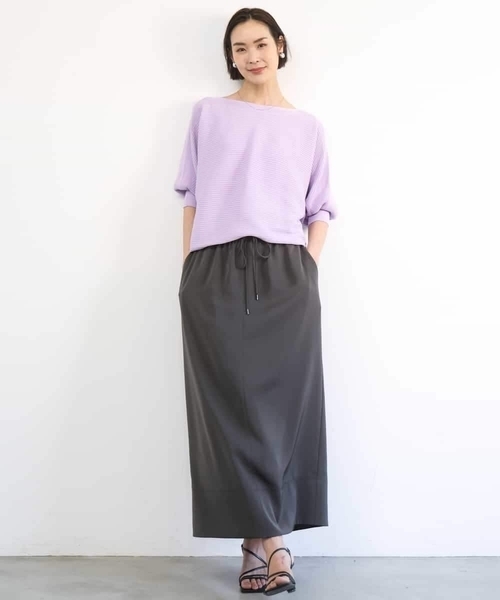 MICHEL KLEIN（ミッシェル・クラン）の「［定番人気］ホールガーメント(R)ドルマンスリーブニット（ニット/セーター・レディース・ミント/ライトピンク/ネイビー/アイボリー/ライトグレー/クリーム/ライラック/ベージュ・38）」の11枚目の写真