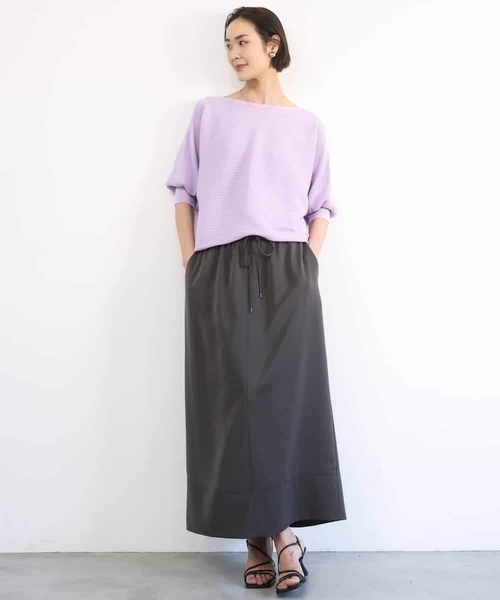 MICHEL KLEIN（ミッシェル・クラン）の「［定番人気］ホールガーメント(R)ドルマンスリーブニット（ニット/セーター・レディース・ミント/ライトピンク/ネイビー/アイボリー/ライトグレー/クリーム/ライラック/ベージュ・38）」の13枚目の写真