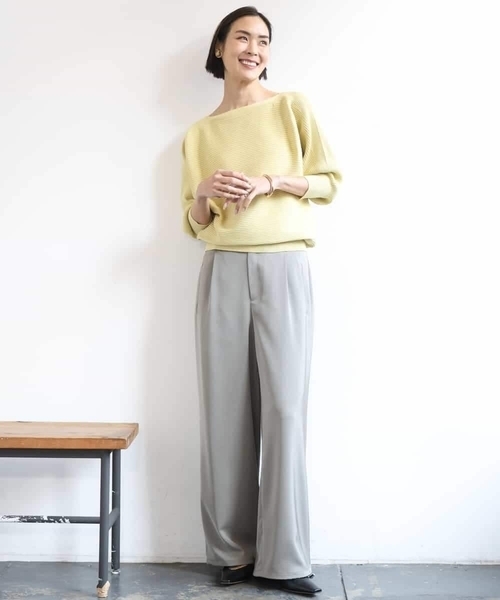 MICHEL KLEIN（ミッシェル・クラン）の「［定番人気］ホールガーメント(R)ドルマンスリーブニット（ニット/セーター・レディース・ミント/ライトピンク/ネイビー/アイボリー/ライトグレー/クリーム/ライラック/ベージュ・38）」の18枚目の写真