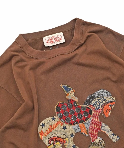 samuel zelig（サミュエルゼリグ）の「【samuel zelig】 Collage Horse Tee（Tシャツ/カットソー・メンズ・ブラウン・SMALL/LARGE/MEDIUM）」の5枚目の写真