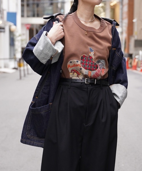 samuel zelig（サミュエルゼリグ）の「【samuel zelig】 Collage Horse Tee（Tシャツ/カットソー・メンズ・ブラウン・SMALL/LARGE/MEDIUM）」の9枚目の写真