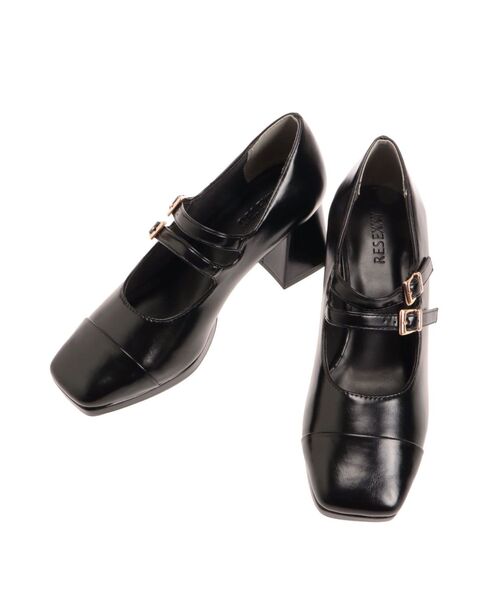 RESEXXY（リゼクシー）の「ダブルストラップメリージェーンパンプス（パンプス・レディース・ブラック/その他1・SMALL/MEDIUM/LARGE）」の5枚目の写真