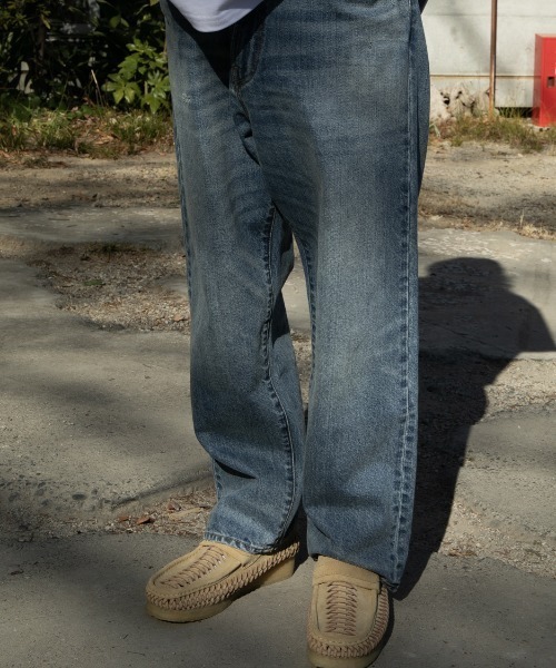 APPLEBUM（アップルバム）の「Authentic Straight Denim Pants（デニムパンツ・メンズ・インディゴブルー・SMALL/MEDIUM/LARGE/X-LARGE）」の3枚目の写真