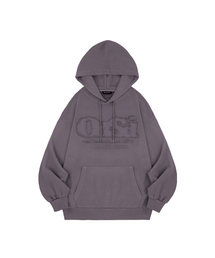 ODD STUDIO（オッドスタジオ）の「ODSD ピグメントダメージオーバーサイズフードパーカー - パープル（パーカー）」