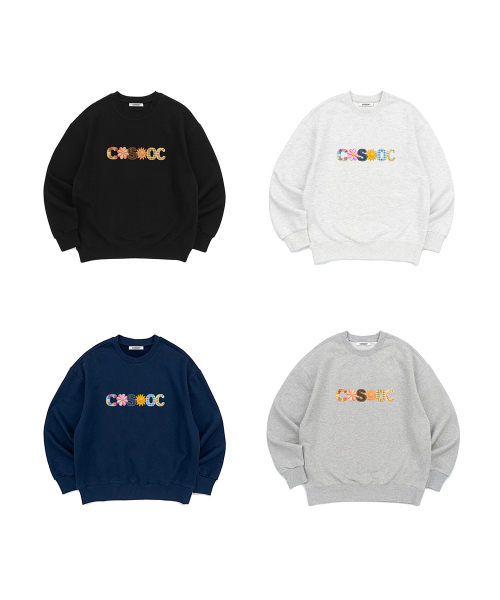 COSO（コソ）の「CCファブリックタイポグラフィックスウェット（ブラック）（スウェット・レディース・ブラック・1/2）」の2枚目の写真