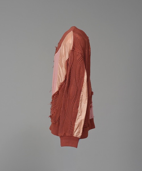 MAISON SPECIAL(メゾンスペシャル)の「《UNISEX》Different Material Docking Prime-Over 3D Knit Pullover/異素材ドッキングプライムオーバー3Dニットプルオーバー【MAISON SPECIAL/メゾンスペシャル】(ニット/セーター・メンズ・その他1/ブラック・2/1/0)」の16枚目の写真