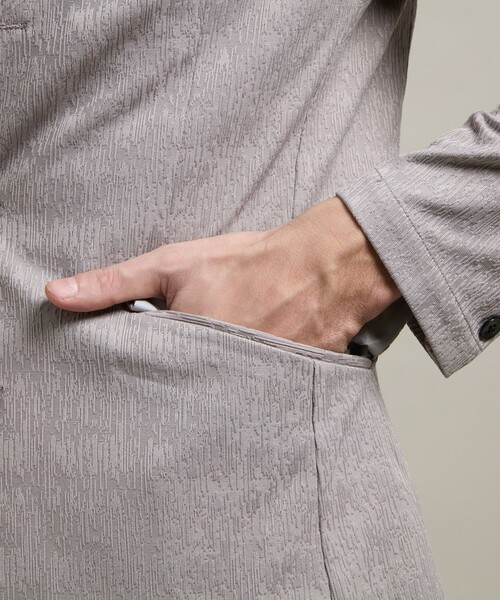 HIDEAWAYS NICOLE（ハイダウェイニコル）の「【HIDEAWAYS BLACK】ブリスタージャカードランダムストライプジャケット（テーラードジャケット・メンズ・ブルー/ブラック/ライトグレー・M/L/XL）」の11枚目の写真