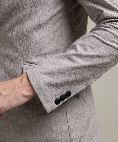 HIDEAWAYS NICOLE（ハイダウェイニコル）の「【HIDEAWAYS BLACK】ブリスタージャカードランダムストライプジャケット（テーラードジャケット・メンズ・ブルー/ブラック/ライトグレー・M/L/XL）」の12枚目の写真