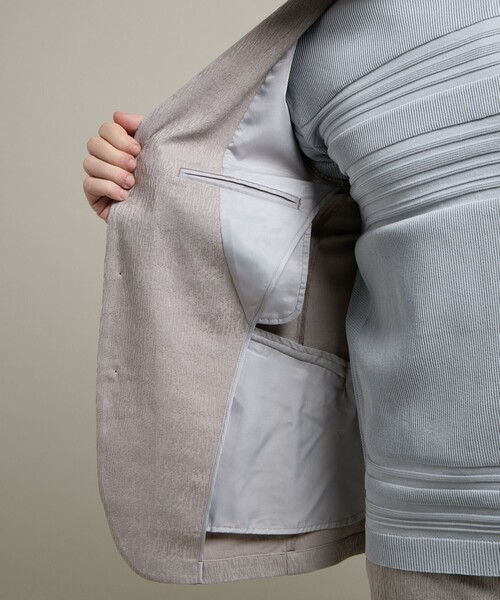 HIDEAWAYS NICOLE（ハイダウェイニコル）の「【HIDEAWAYS BLACK】ブリスタージャカードランダムストライプジャケット（テーラードジャケット・メンズ・ブルー/ブラック/ライトグレー・M/L/XL）」の15枚目の写真