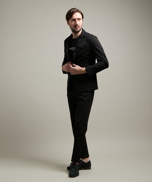 HIDEAWAYS NICOLE（ハイダウェイニコル）の「【HIDEAWAYS BLACK】ブリスタージャカードランダムストライプジャケット（テーラードジャケット・メンズ・ブルー/ブラック/ライトグレー・M/L/XL）」の17枚目の写真