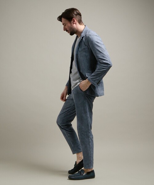 HIDEAWAYS NICOLE（ハイダウェイニコル）の「【HIDEAWAYS BLACK】ブリスタージャカードランダムストライプジャケット（テーラードジャケット・メンズ・ブルー/ブラック/ライトグレー・M/L/XL）」の21枚目の写真