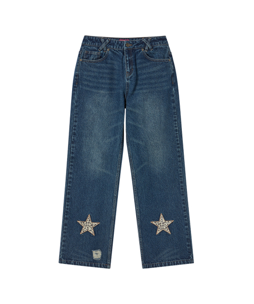NYXX(エヌワイエックスエックス)の「STAR APLIQUE DENIM PANTS INDIGO(デニムパンツ・レディース・その他・SMALL/MEDIUM)」の2枚目の写真