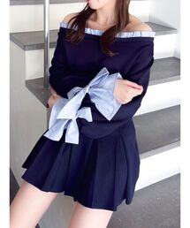 dazzlin | フリルドッキングカットプルオーバー(Tシャツ/カットソー)