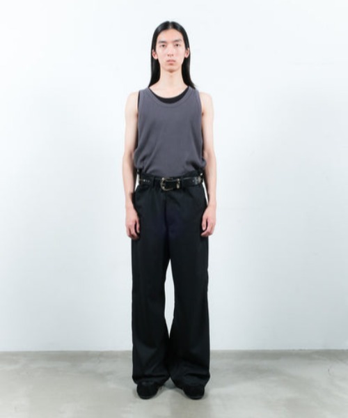 CONZ(コンズ)の「FLARE PANTS(スラックス・メンズ・ブラック/グレー・1/2)」の6枚目の写真