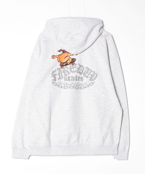 MAGIC NUMBER（マジック ナンバー）の「【MAGIC NUMBER】FIRED UP × MAGIC NUMBER SKATE GLEMLIN SWEAT PARKA（パーカー・メンズ・アッシュグレー/ブラック・MEDIUM/LARGE/X-LARGE）」の13枚目の写真