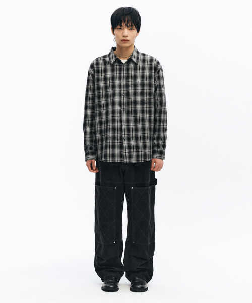 INTEMPOMOOD(インテンポムード)の「ブリーズシアサーカーチェックシャツ_ブラック(シャツ/ブラウス・メンズ・ブラック・MEDIUM/LARGE)」の8枚目の写真