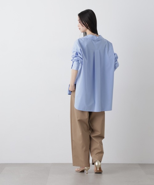 NANO universe（ナノユニバース）の「ディープVスキッパープルオーバーシャツ（シャツ/ブラウス・レディース・ブルー/ホワイト/ダークネイビー・FREE）」の10枚目の写真