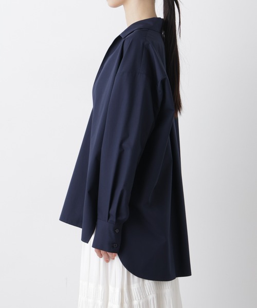 NANO universe（ナノユニバース）の「ディープVスキッパープルオーバーシャツ（シャツ/ブラウス・レディース・ブルー/ホワイト/ダークネイビー・FREE）」の20枚目の写真