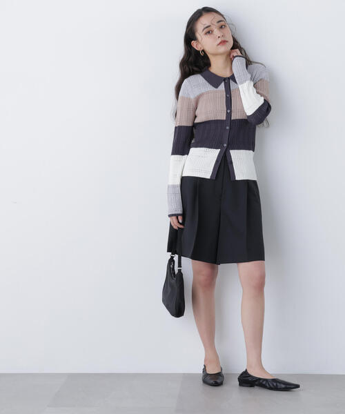 N.(N. Natural Beauty Basic)(エヌエヌナチュラルビューティーベーシック)の「マルチカラーニットカーディガン(カーディガン/ボレロ・レディース・ネイビー/ピンク/グレー・フリ-)」の17枚目の写真