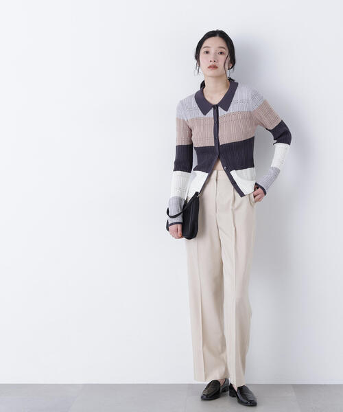 N.(N. Natural Beauty Basic)(エヌエヌナチュラルビューティーベーシック)の「マルチカラーニットカーディガン(カーディガン/ボレロ・レディース・ネイビー/ピンク/グレー・フリ-)」の21枚目の写真