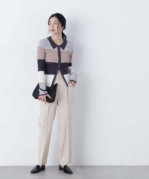 N.(N. Natural Beauty Basic)(エヌエヌナチュラルビューティーベーシック)の「マルチカラーニットカーディガン(カーディガン/ボレロ・レディース・ネイビー/ピンク/グレー・フリ-)」の22枚目の写真