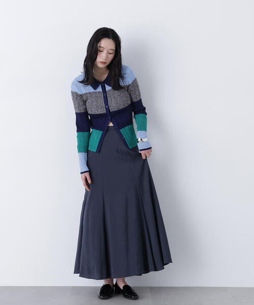 N.(N. Natural Beauty Basic)(エヌエヌナチュラルビューティーベーシック)の「マルチカラーニットカーディガン(カーディガン/ボレロ・レディース・ネイビー/ピンク/グレー・フリ-)」の7枚目の写真