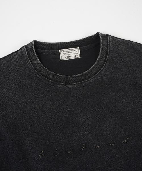 BIRBANTE(ビルバンテ)の「ガーメントウォッシングロゴロングスリーブTシャツ(Tシャツ/カットソー・メンズ・チャコール・MEDIUM/LARGE/X-LARGE)」の4枚目の写真