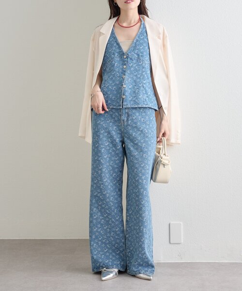 mystic（ミスティック）の「フラワーデニムSETUP（ワンピース・レディース・ネイビー/ブルー・0/1/2）」の20枚目の写真