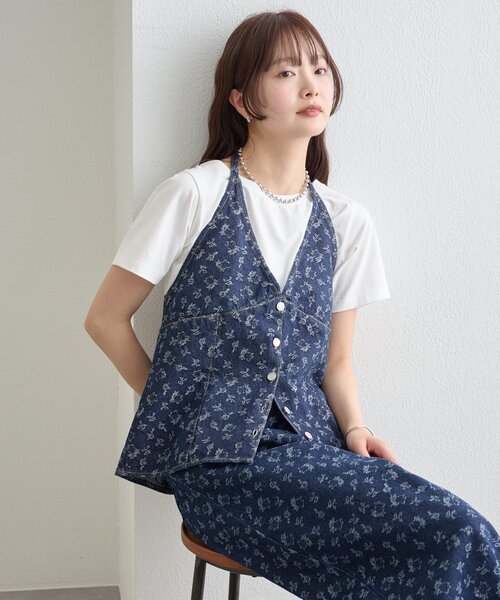 mystic（ミスティック）の「フラワーデニムSETUP（ワンピース・レディース・ネイビー/ブルー・0/1/2）」の17枚目の写真