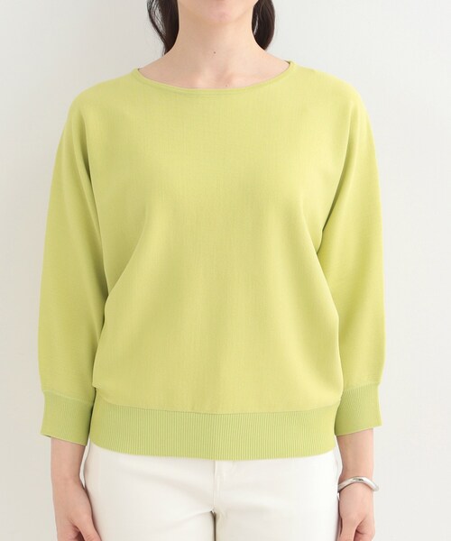 SHOO・LA・RUE（シューラルー）の「【洗える】軽やかでさらっとしたタッチ すっきり見えドルマンニット（ニット/セーター・レディース・アイボリー/スモーキーグリーン系/ブラウン系/ネイビー・01/02/03/04）」の21枚目の写真