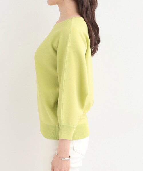 SHOO・LA・RUE（シューラルー）の「【洗える】軽やかでさらっとしたタッチ すっきり見えドルマンニット（ニット/セーター・レディース・アイボリー/スモーキーグリーン系/ブラウン系/ネイビー・01/02/03/04）」の22枚目の写真