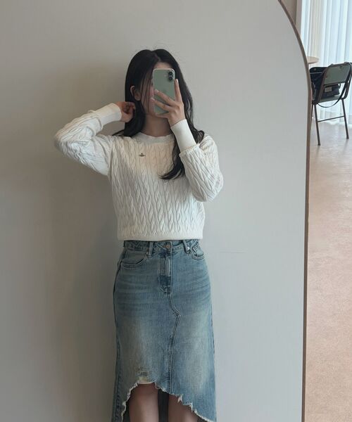 UNKNOWN PLANET（アンノウンプラネット）の「ラウデニムスカートブルー（スカート・レディース・その他・LARGE/MEDIUM/SMALL）」の2枚目の写真