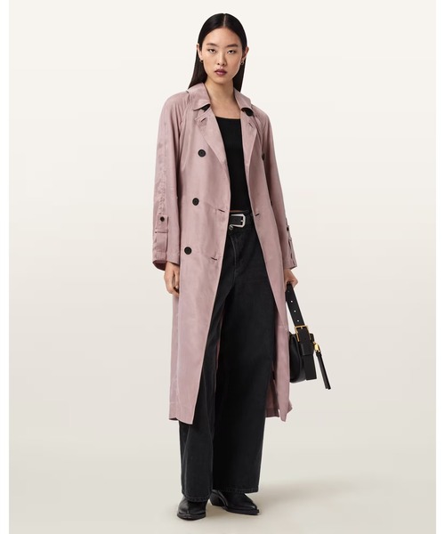 ALLSAINTS(オールセインツ)の「LIZIE DOUBLE BREASTED TRENCH COAT | LIZIE ダブル ブレスト トレンチ コート(トレンチコート・レディース・ピンク系その他・M/XS/S)」の3枚目の写真