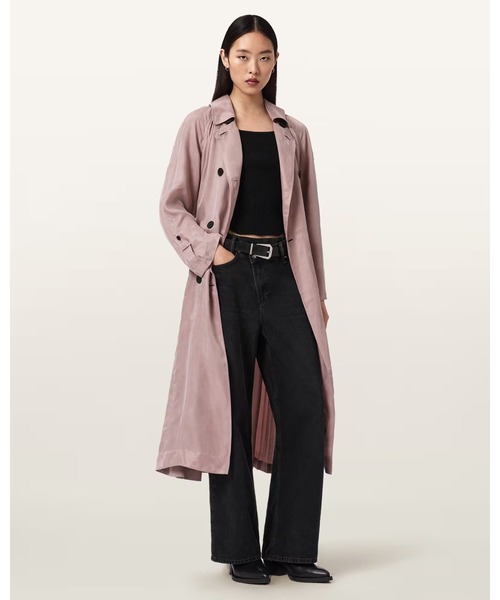 ALLSAINTS(オールセインツ)の「LIZIE DOUBLE BREASTED TRENCH COAT | LIZIE ダブル ブレスト トレンチ コート(トレンチコート・レディース・ピンク系その他・M/XS/S)」の5枚目の写真