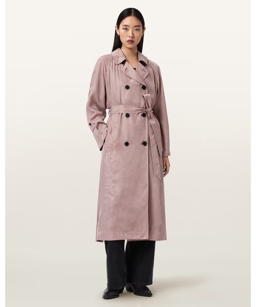 ALLSAINTS(オールセインツ)の「LIZIE DOUBLE BREASTED TRENCH COAT | LIZIE ダブル ブレスト トレンチ コート(トレンチコート・レディース・ピンク系その他・M/XS/S)」の6枚目の写真