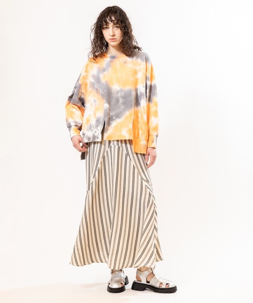OSMOSIS（オズモーシス）の「ストライプマーメイドスカート（スカート・レディース・ブラック/カーキ/アイボリー・ONE SIZE）」の18枚目の写真