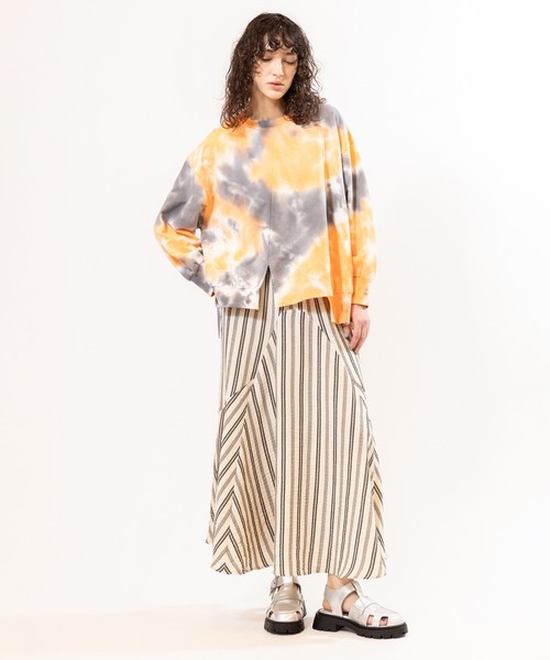 OSMOSIS（オズモーシス）の「ストライプマーメイドスカート（スカート・レディース・ブラック/カーキ/アイボリー・ONE SIZE）」の20枚目の写真