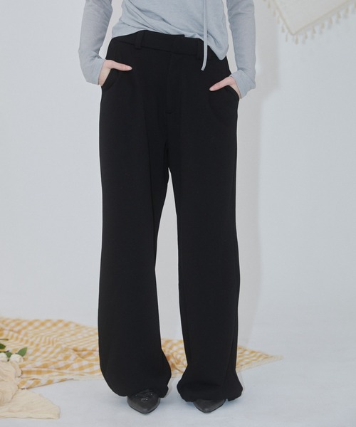 ENVYM（アンビー）の「スーツライクスウェットパンツ（スウェットパンツ・レディース・ブラック/グレー・FREE）」の12枚目の写真