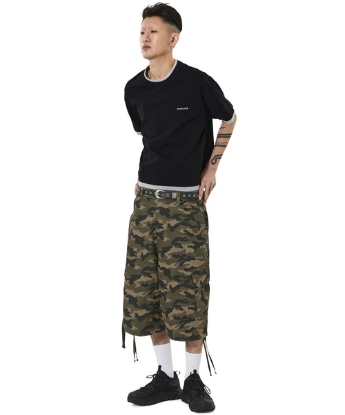 OY(オーワイ)の「『OY/オーワイ』LAYERED BASIC CROP TEE /レイヤードベーシッククロップTシャツ(Tシャツ/カットソー・メンズ・ホワイト/ブラック・L/M)」の10枚目の写真