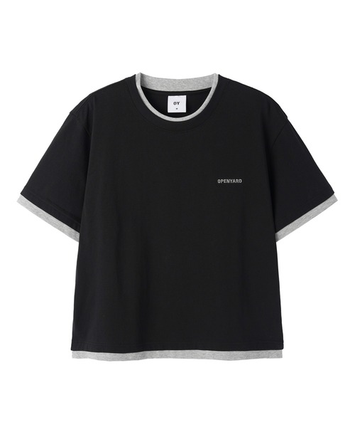 OY(オーワイ)の「『OY/オーワイ』LAYERED BASIC CROP TEE /レイヤードベーシッククロップTシャツ(Tシャツ/カットソー・メンズ・ホワイト/ブラック・L/M)」の18枚目の写真