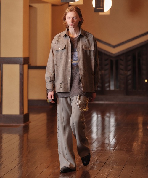 amok(アモク)の「DAMAGE BEADS SHIRT(シャツ/ブラウス・メンズ・グレー/ブラック・S/L/M)」の7枚目の写真