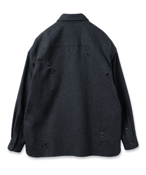 amok(アモク)の「DAMAGE BEADS SHIRT(シャツ/ブラウス・メンズ・グレー/ブラック・S/L/M)」の9枚目の写真
