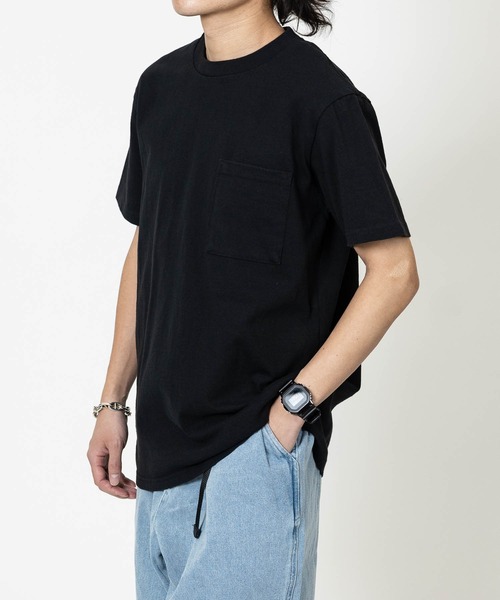 Goodwear(グッドウェア)の「【h】〔Goodwear/グッドウェア〕USAコットン ヘビーウェイト ポケット付き ベーシック半袖Tシャツ/無地T(Tシャツ/カットソー・メンズ・チャコールグレー/ブラック/ホワイト/ネイビー/ブルー系その他・MEDIUM/LARGE/X-LARGE)」の22枚目の写真
