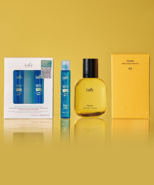 LADOR（ラドール）の「【LADOR / ラドール】ヘアケアセット パフュームヘアオイル80ml＋ヘアフィルアップ13ml×4（ヘアオイル/ヘアミルク・レディース・アワーリーフ/ラピタ/ヒノキ/オスマンサス・FREE）」の2枚目の写真