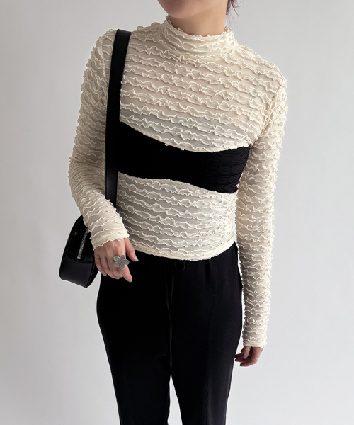 EDIT. FOR LULU(エディットフォールル)の「【ALEX S. YU/アレクスユー】bra design top(Tシャツ/カットソー・レディース・ベージュ・SMALL)」の1枚目の写真